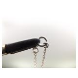 .925 Sterling Silver Multi Stone Cross Pendant Necklace