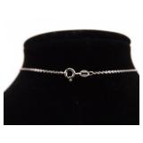 .925 Sterling Silver Ruby Crystal Heart Pendant Necklace