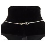.925 Sterling Silver Charoite Heart Pendant Necklace