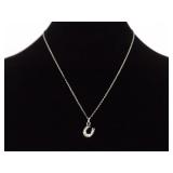 12k Black Hills Gold .925 Sterling Silver Horseshoe Pendant Necklace
