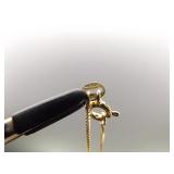 .925 Sterling Silver Crystal Diamond Accented Vermeil Pendant Necklace