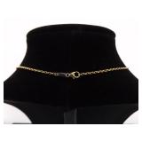 .925 Sterling Silver Crystal Multi Tone Necklace