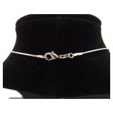 .925 Sterling Silver Crystal Solitaire Pendant Necklace