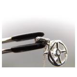 .925 Sterling Silver Crystal Solitaire Pendant Necklace