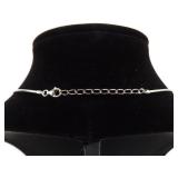 .925 Sterling Silver Crystal Solitaire Pendant Necklace