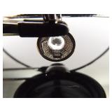 .925 Sterling Silver Crystal Solitaire Pendant Necklace
