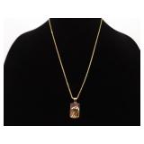 .925 Sterling Silver Diamond Eye Eagle Vermeil Pendant Necklace