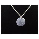 .925 Sterling Silver Stars Pendant Necklace