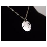 .925 Sterling Silver Stars Pendant Necklace