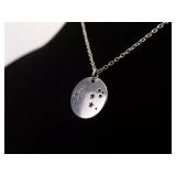 .925 Sterling Silver Stars Pendant Necklace