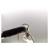 .925 Sterling Silver Delicate Hoop Necklace