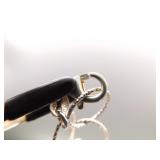 .925 Sterling Silver Delicate Hoop Necklace