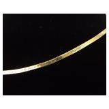 .925 Sterling Silver Herringbone Vermeil Necklace