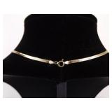 .925 Sterling Silver Herringbone Vermeil Necklace