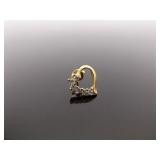 .925 Sterling Silver Crystal Heart Vermeil Earring, Pendant, and Necklace Set