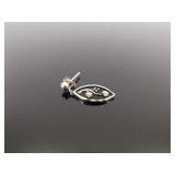 12k Black Hills Gold .925 Sterling Silver Leaf Dangle Post Earrings