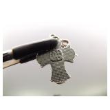12k Black Hills Gold .925 Sterling Silver Cross Dangle Post Earrings