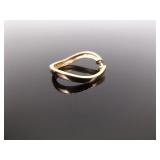 .925 Sterling Silver Diamond Accented Hoop Vermeil Earrings