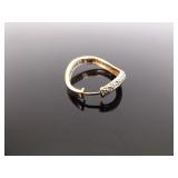 .925 Sterling Silver Diamond Accented Hoop Vermeil Earrings
