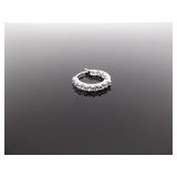 .925 Sterling Silver Crystal Hoop Earrings