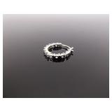 .925 Sterling Silver Crystal Hoop Earrings