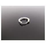 .925 Sterling Silver Crystal Hoop Earrings