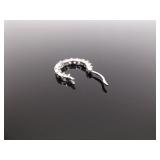 .925 Sterling Silver Crystal Hoop Earrings