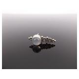 .925 Sterling Silver Moonstone Post Earrings
