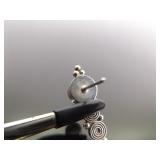 .925 Sterling Silver Moonstone Post Earrings