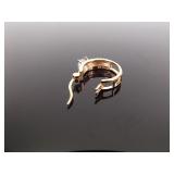 NEW .925 Sterling Silver Rose Gold Topaz Crystal Earrings