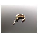 .925 Sterling Silver Sapphire Hoop Clip Hook Vermeil Earrings