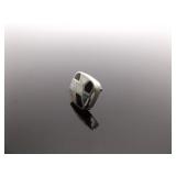 .925 Sterling Silver Inlayed Onyx Shell Post Earrings