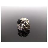 .925 Sterling Silver Black Onyx Nugget Clip Earrings