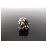 .925 Sterling Silver Black Onyx Nugget Clip Earrings