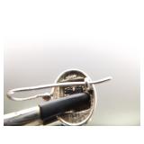 .925 Sterling Silver Art Deco Black Onyx Hook Earrings