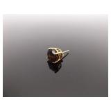 .925 Sterling Silver Faceted Chocolate Smokey Quartz Vermeil Post Earrings
