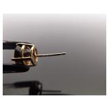 .925 Sterling Silver Faceted Chocolate Smokey Quartz Vermeil Post Earrings