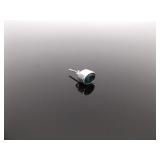 .925 Sterling Silver Faceted Aqua Topaz Crystal Post Earrings