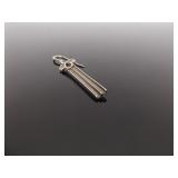 .925 Sterling Silver Bar Dangle Earrings