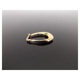 .925 Sterling Silver Hoop Vermeil Hook Clasp Earrings