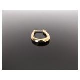 .925 Sterling Silver Hoop Vermeil Hook Clasp Earrings