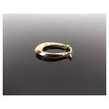 .925 Sterling Silver Hoop Vermeil Hook Clasp Earrings