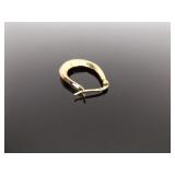 .925 Sterling Silver Hoop Vermeil Hook Clasp Earrings