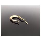 .925 Sterling Silver Hoop Vermeil Hook Clasp Earrings