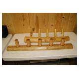 Handcrafted Pine Wall Mounted Coat Hanger