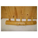 Handcrafted Pine Wall Mounted Coat Hanger