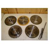Lot of New & Used Saw Blades and Drill Bits