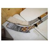 Lot of (2) Hockey Stick Wall Mounted Coat Rack