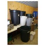 Lot of Garbage Cans