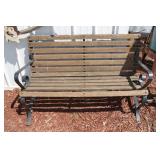 Outdoor Vintage Wooden Bench